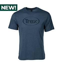 TREX - TRI-BLEND TEE, NAVY HEATHER