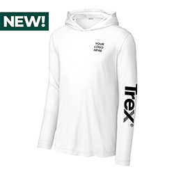 COBRAND TREX - POSI-UV L/S HOODIE, WHITE