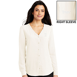 COBRAND TREX - LADIES LONG SLEEVE BUTTON-FRONT